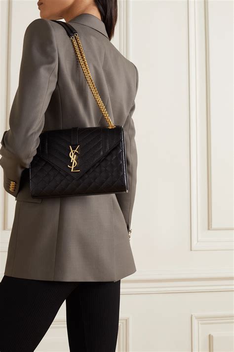 ysl bag black shoulder|saint laurent quilted shoulder bag.